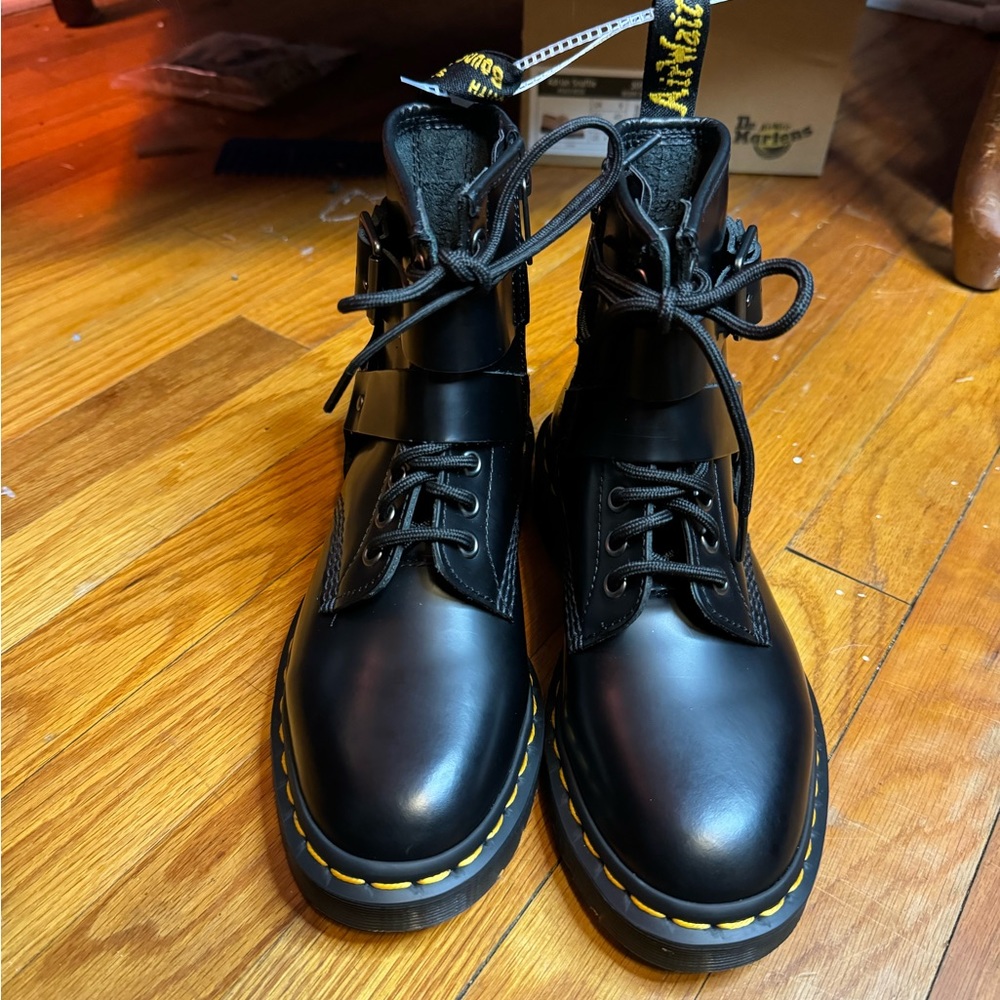 Dr Martens CRISTOFOR LEATHER HARNESS LACE UP BOOTS sz US 4